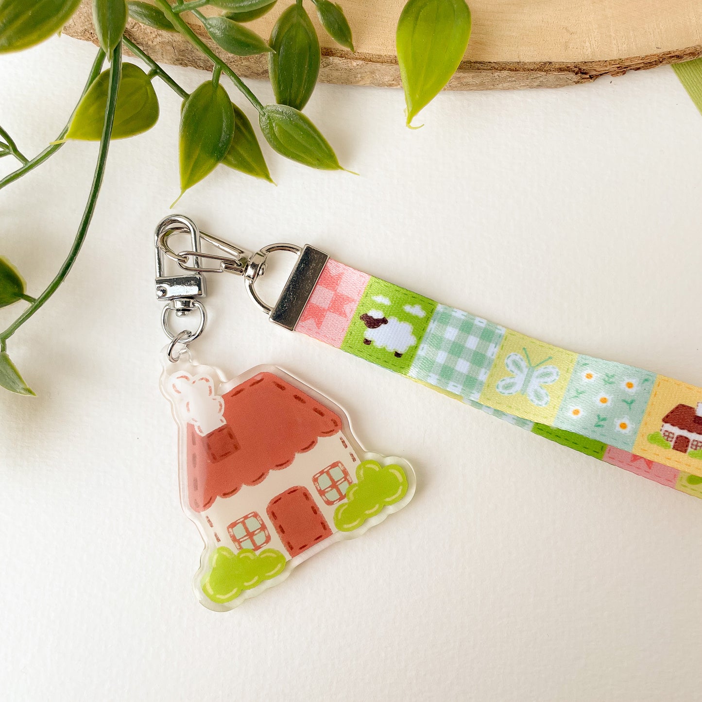 Cottagecore Blanket - Lanyard Keychain