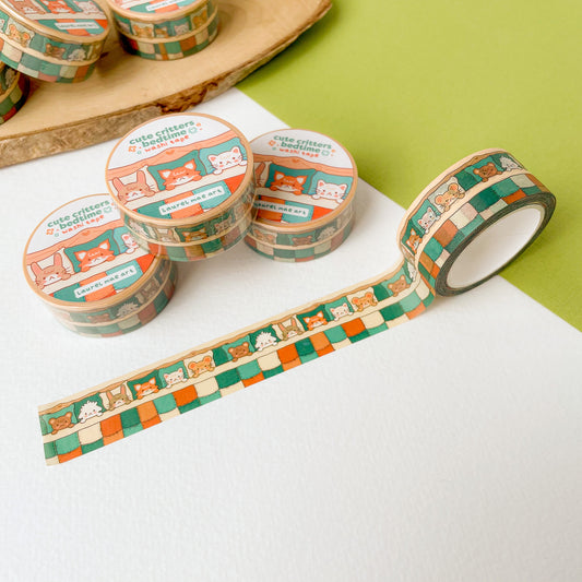 Cute Critters Bedtime - Chunky Washi Tape