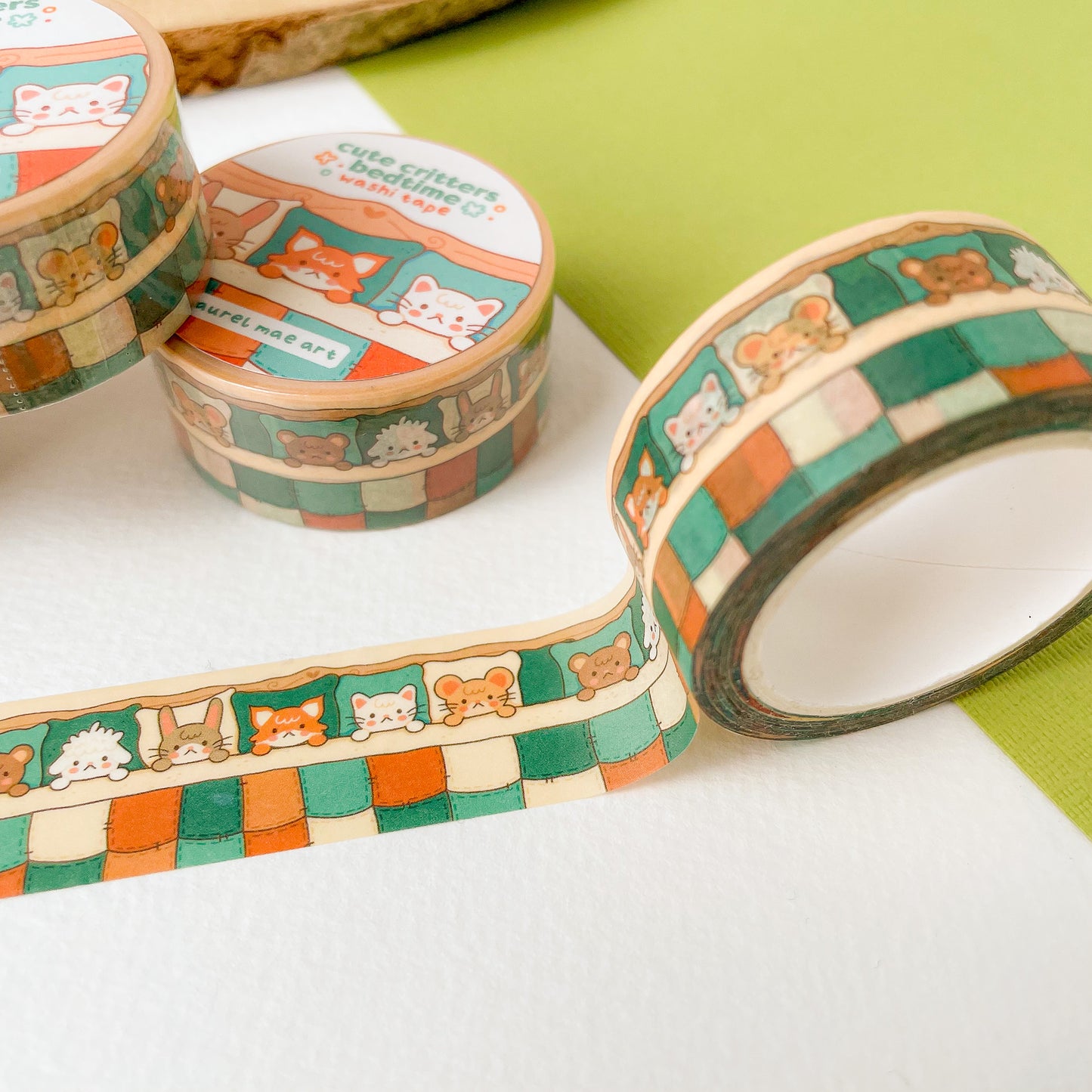 Cute Critters Bedtime - Chunky Washi Tape