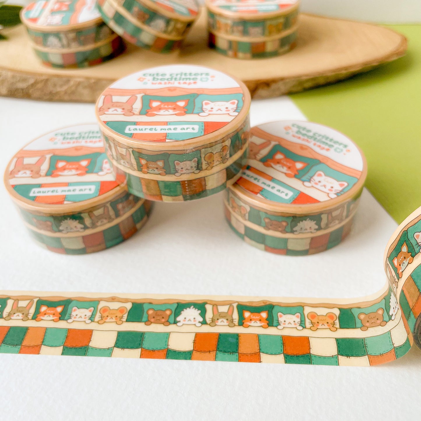 Cute Critters Bedtime - Chunky Washi Tape