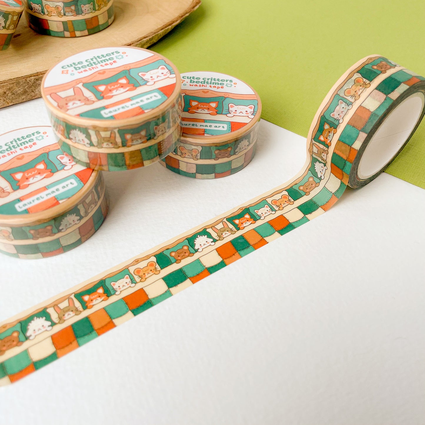 Cute Critters Bedtime - Chunky Washi Tape