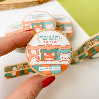 Cute Critters Bedtime - Chunky Washi Tape