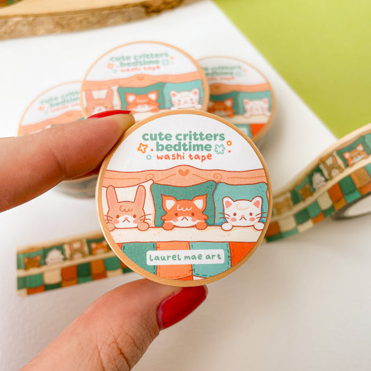 Cute Critters Bedtime - Chunky Washi Tape