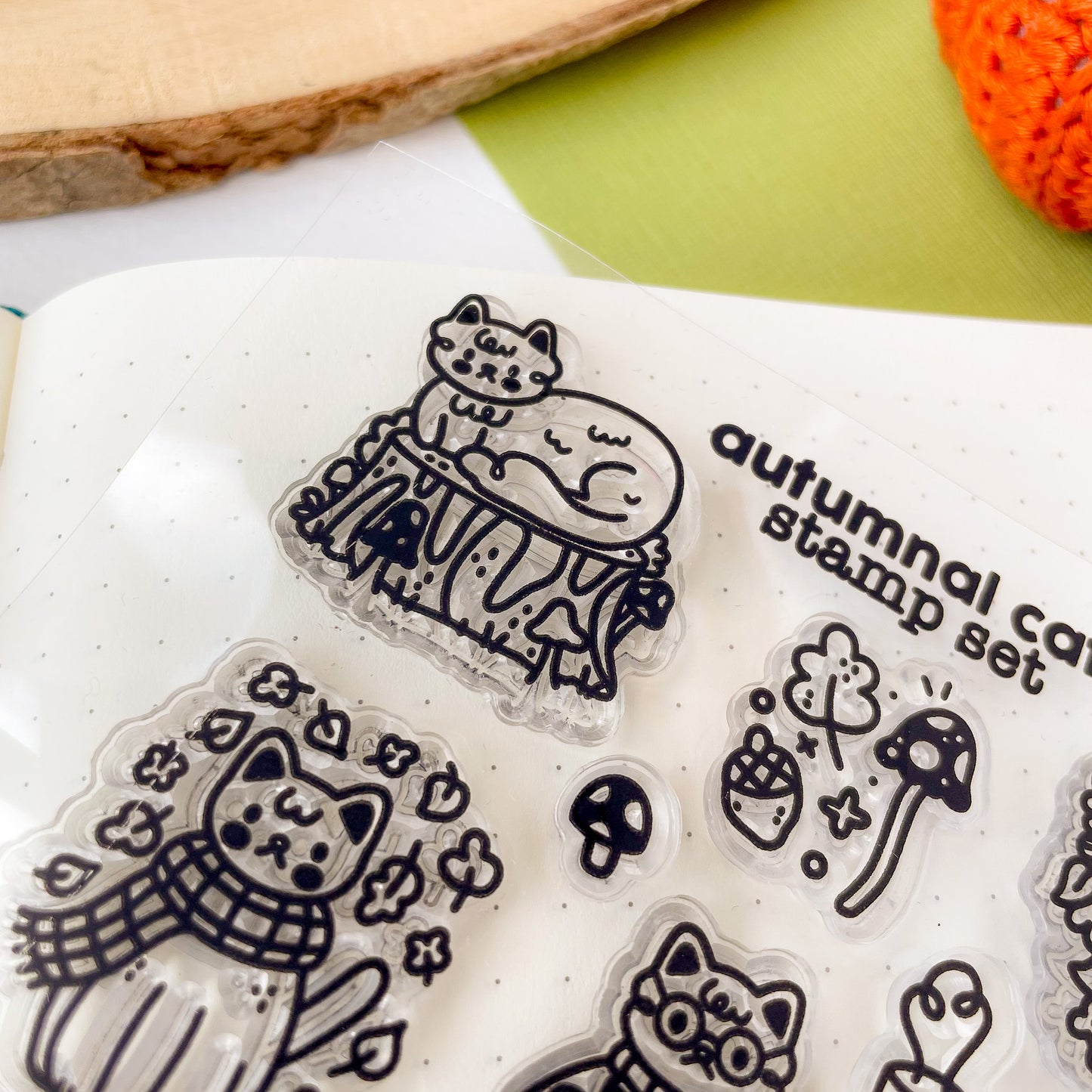 Autumnal Cats - Clear Acrylic Stamp Set