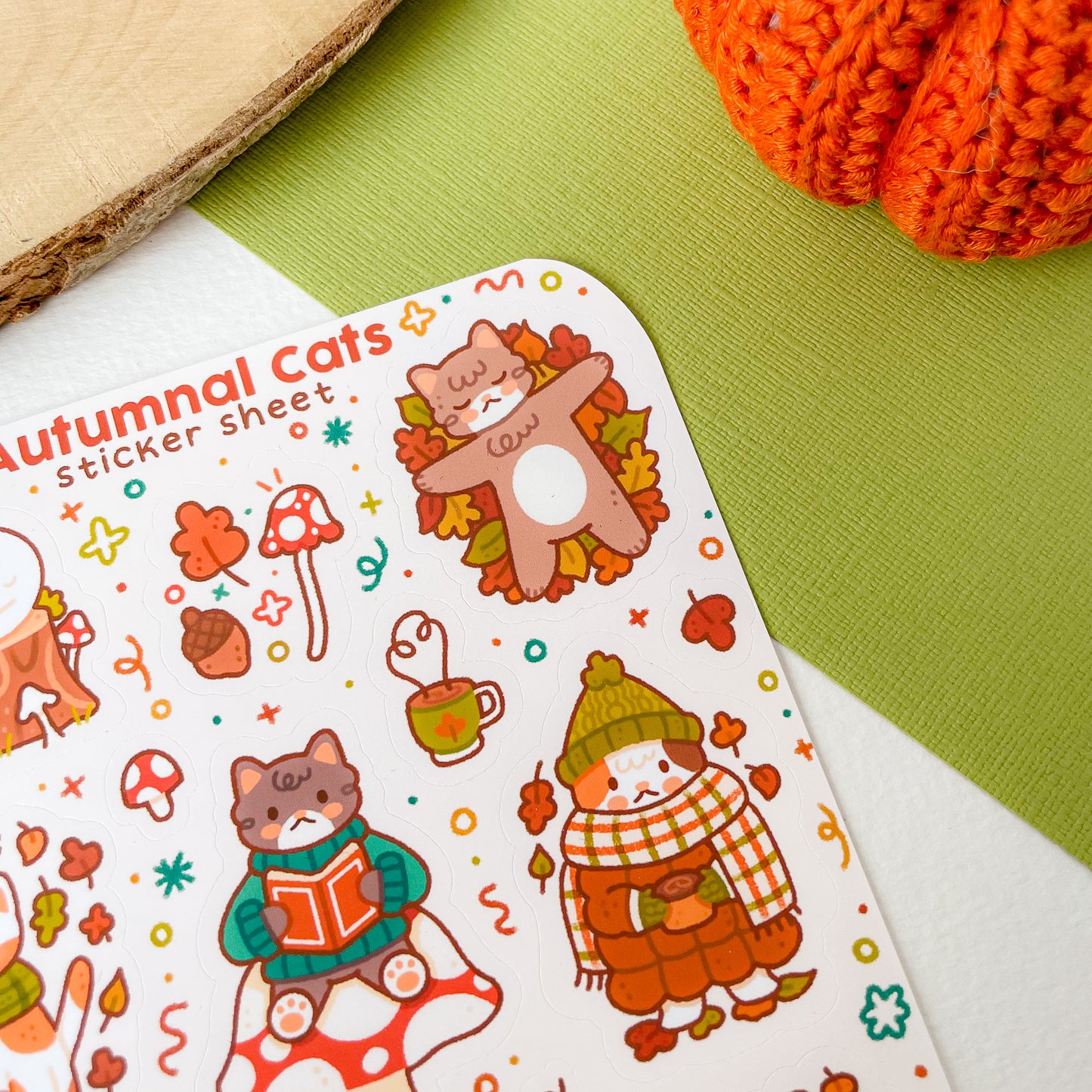 Autumnal Cats - Sticker Sheet