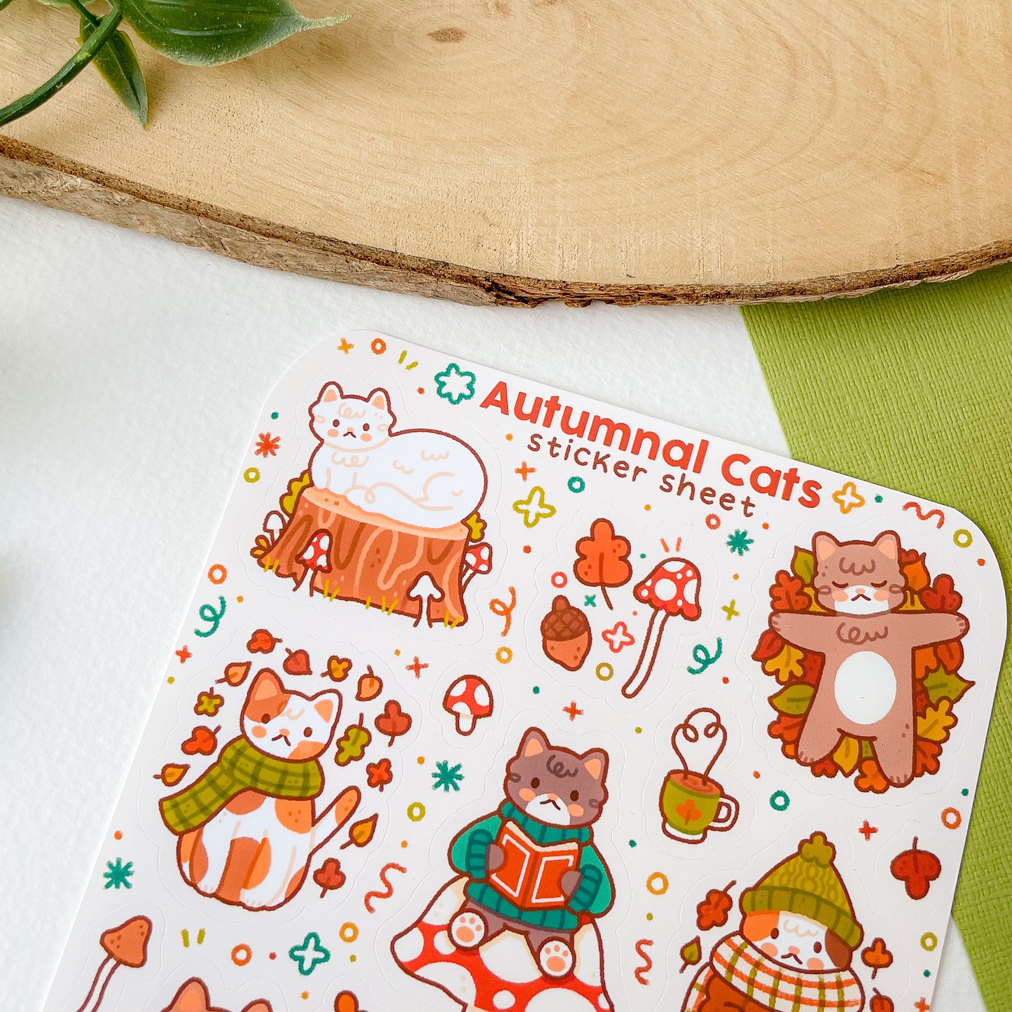 Autumnal Cats - Sticker Sheet