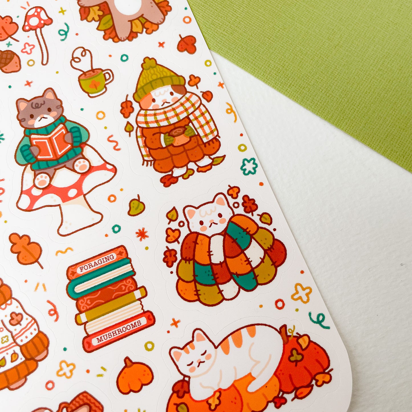 Autumnal Cats - Sticker Sheet