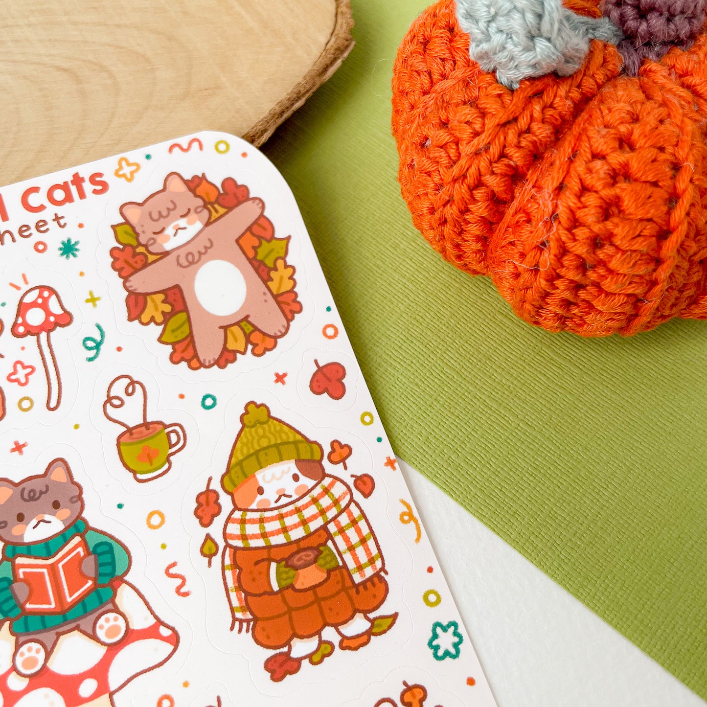 Autumnal Cats - Sticker Sheet