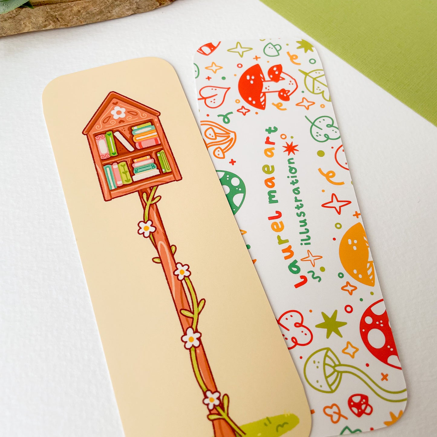Tiny Library (Spring) Bookmark
