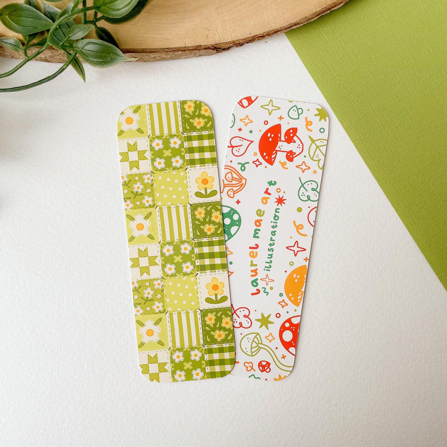 Green Daisy Blanket Bookmark