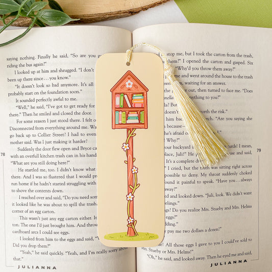 Tiny Library (Spring) Bookmark