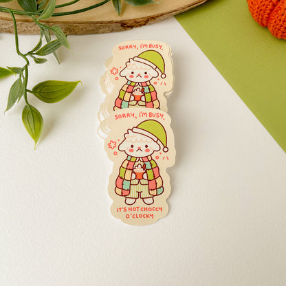 Hot Choccy O'Clocky (Lamb) - Matte Vinyl Sticker