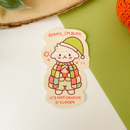 Hot Choccy O'Clocky (Lamb) - Matte Vinyl Sticker