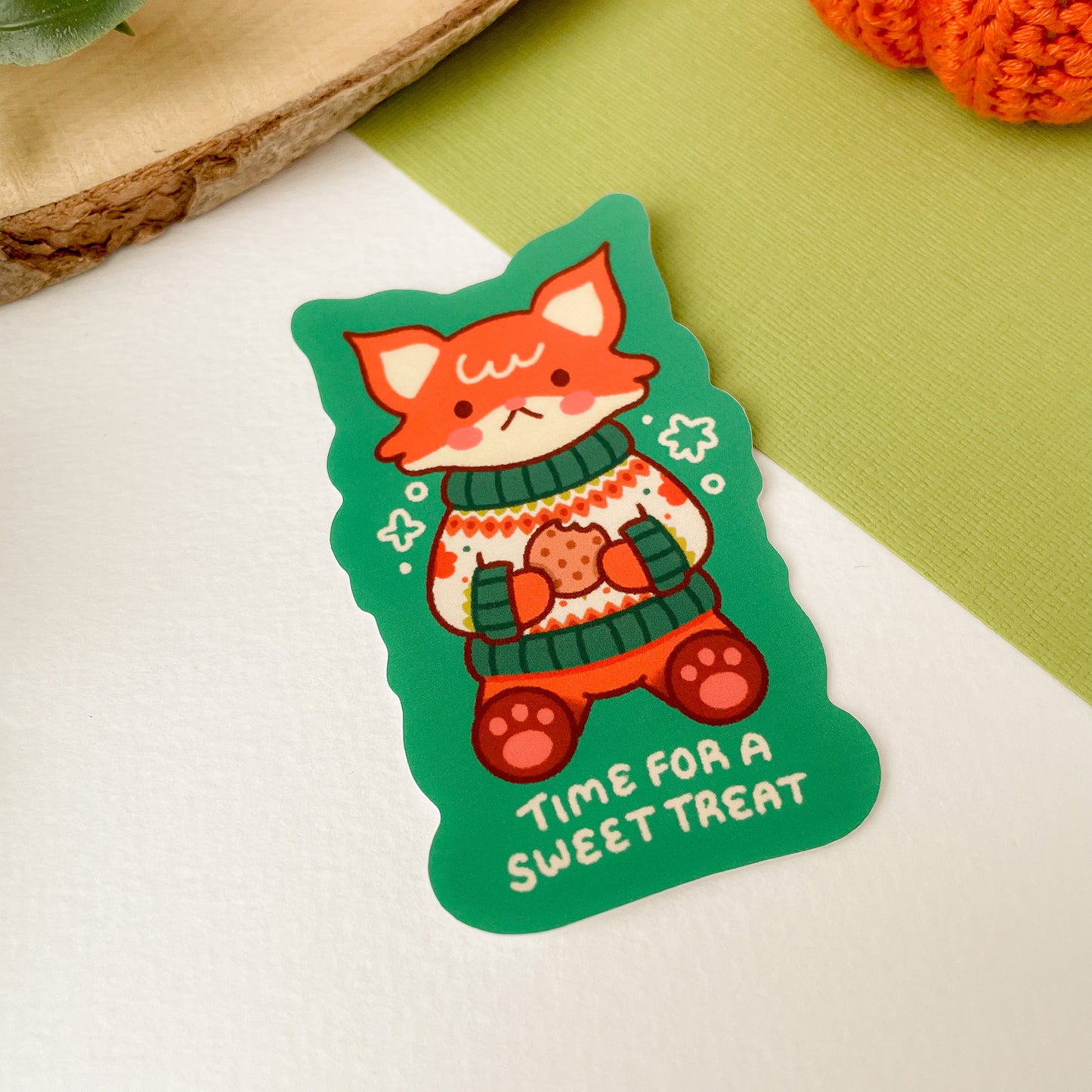 Time for a Sweet Treat (Fox) - Matte Vinyl Sticker