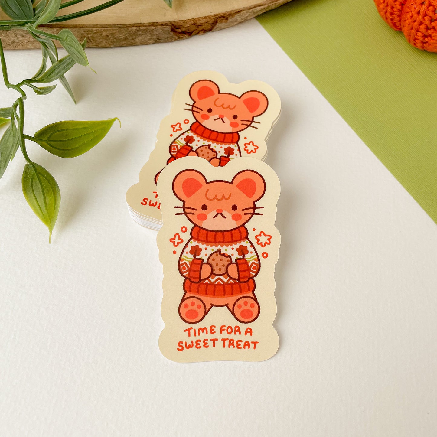 Time for a Sweet Treat (Mouse) - Matte Vinyl Sticker
