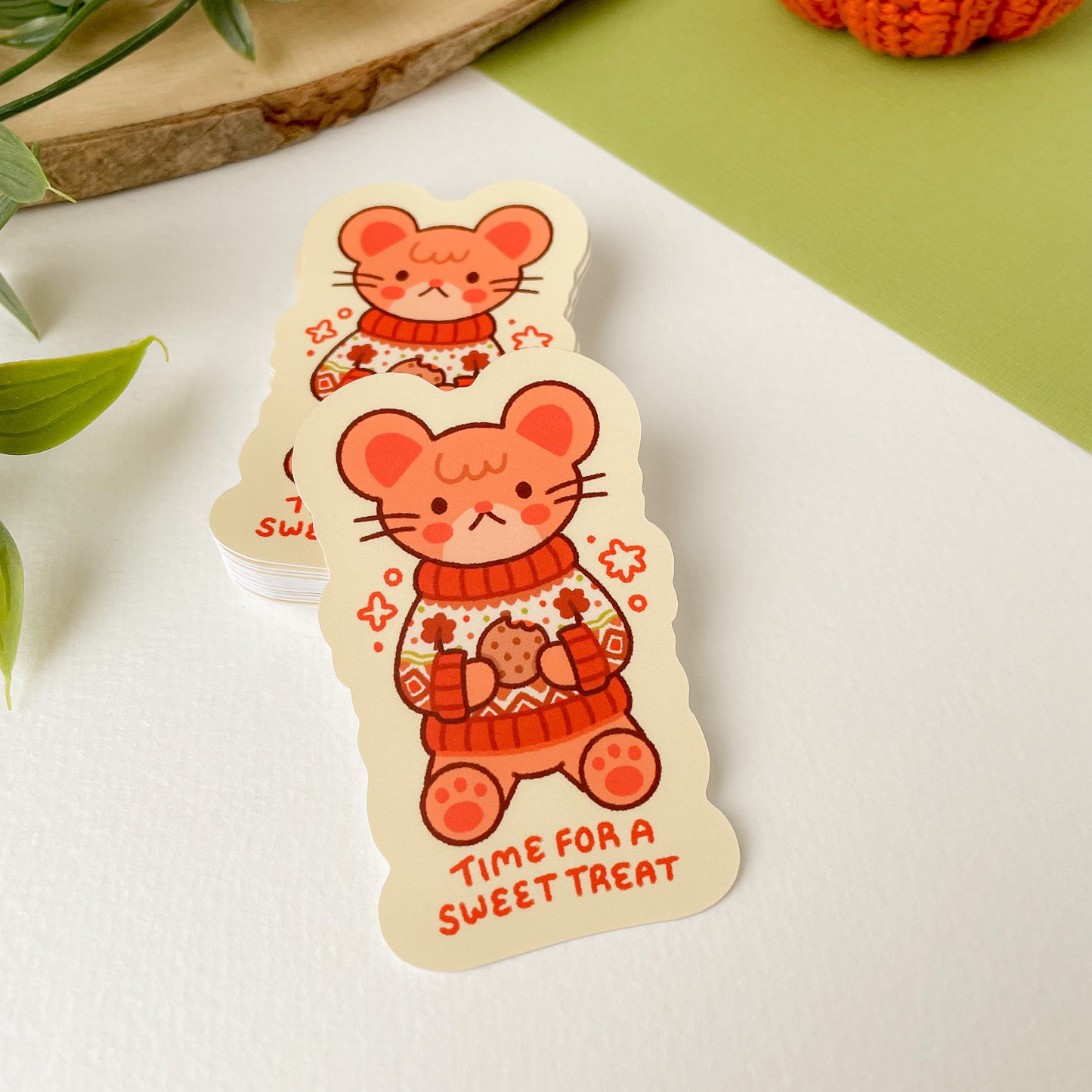 Time for a Sweet Treat (Mouse) - Matte Vinyl Sticker