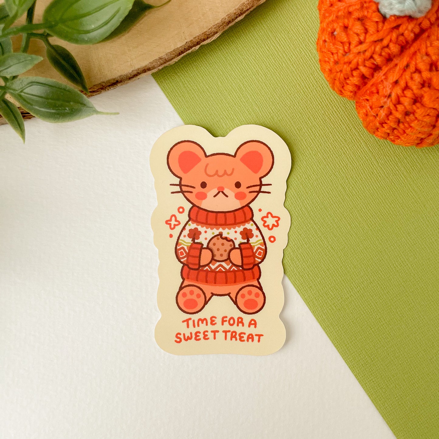 Time for a Sweet Treat (Mouse) - Matte Vinyl Sticker