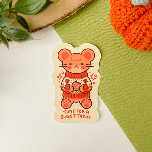 Time for a Sweet Treat (Mouse) - Matte Vinyl Sticker
