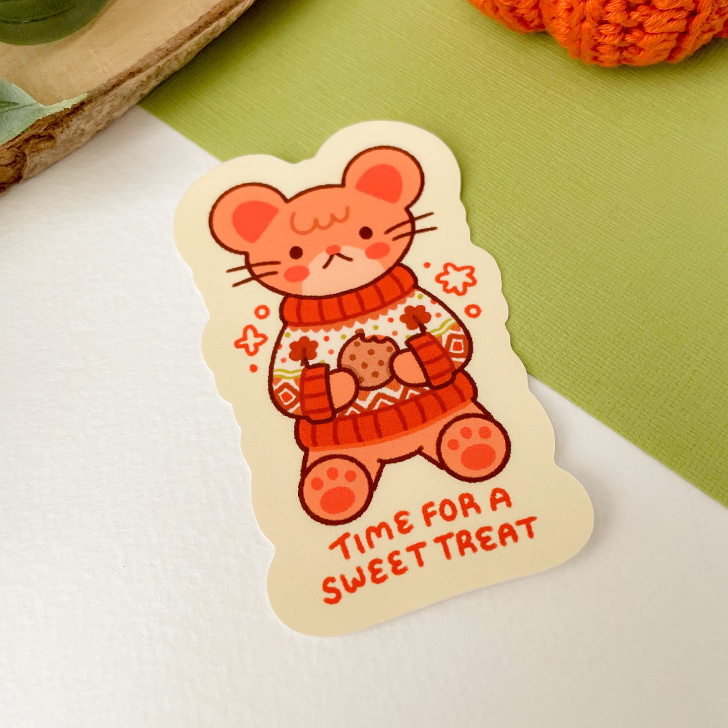 Time for a Sweet Treat (Mouse) - Matte Vinyl Sticker