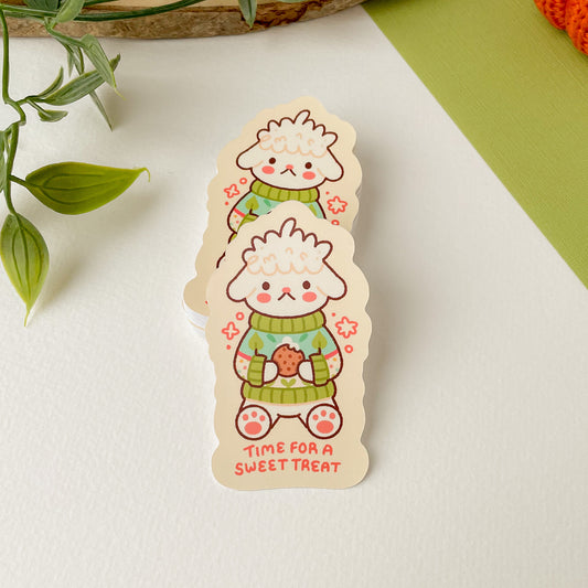 Time for a Sweet Treat (Lamb) - Matte Vinyl Sticker