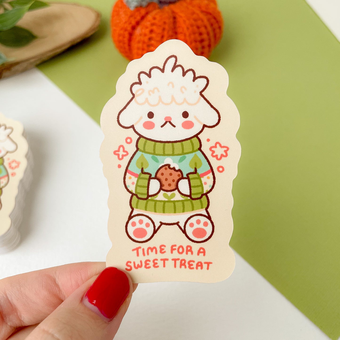 Time for a Sweet Treat (Lamb) - Matte Vinyl Sticker
