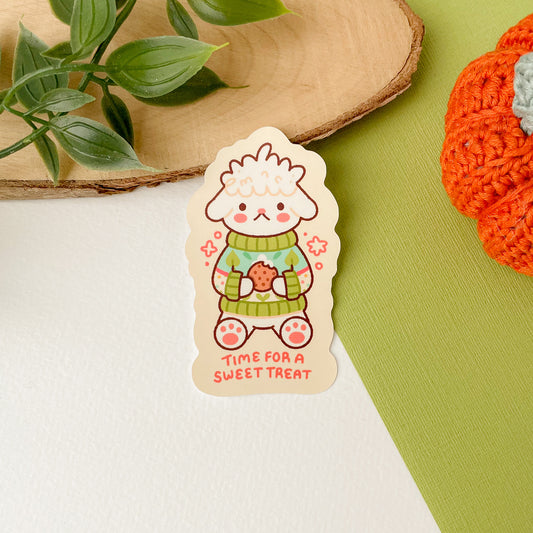 Time for a Sweet Treat (Lamb) - Matte Vinyl Sticker