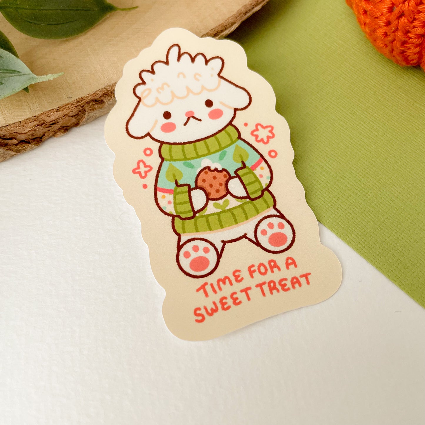Time for a Sweet Treat (Lamb) - Matte Vinyl Sticker