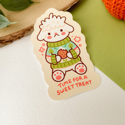 Time for a Sweet Treat (Lamb) - Matte Vinyl Sticker