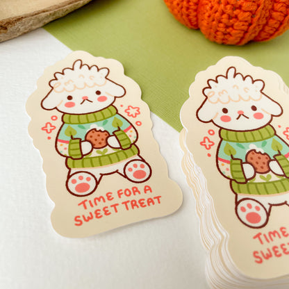 Time for a Sweet Treat (Lamb) - Matte Vinyl Sticker