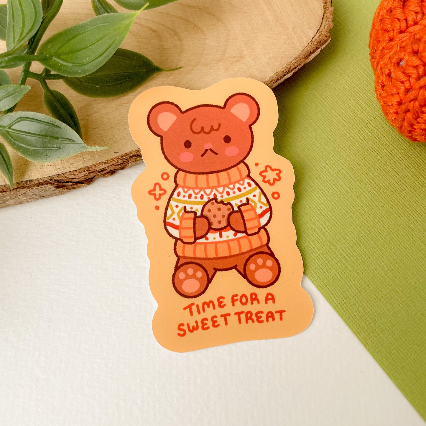 Time for a Sweet Treat (Bear) - Matte Vinyl Sticker