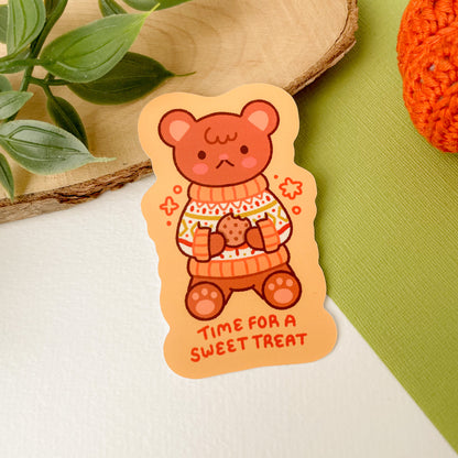 Time for a Sweet Treat (Bear) - Matte Vinyl Sticker