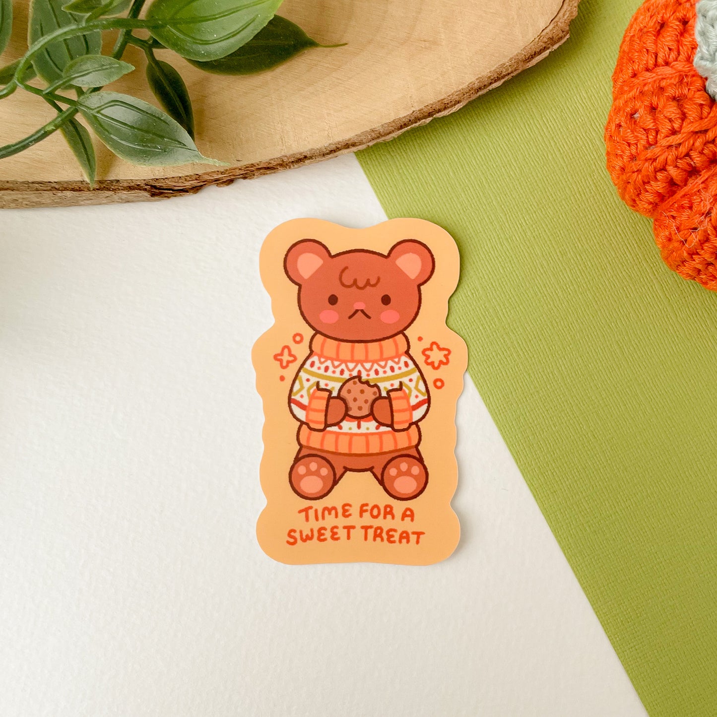 Time for a Sweet Treat (Bear) - Matte Vinyl Sticker