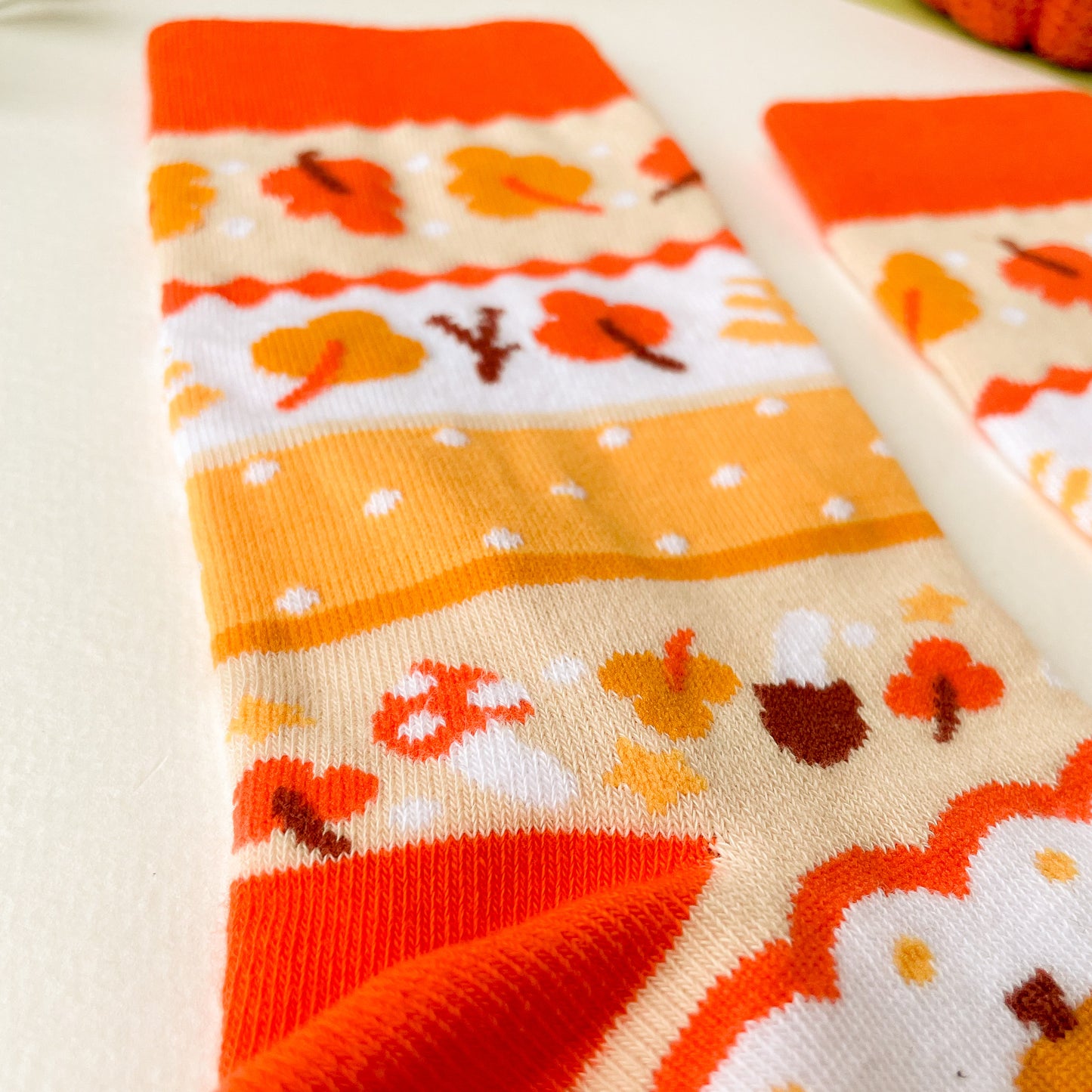 Kiki the Cat Autumn Pattern - Cotton Socks