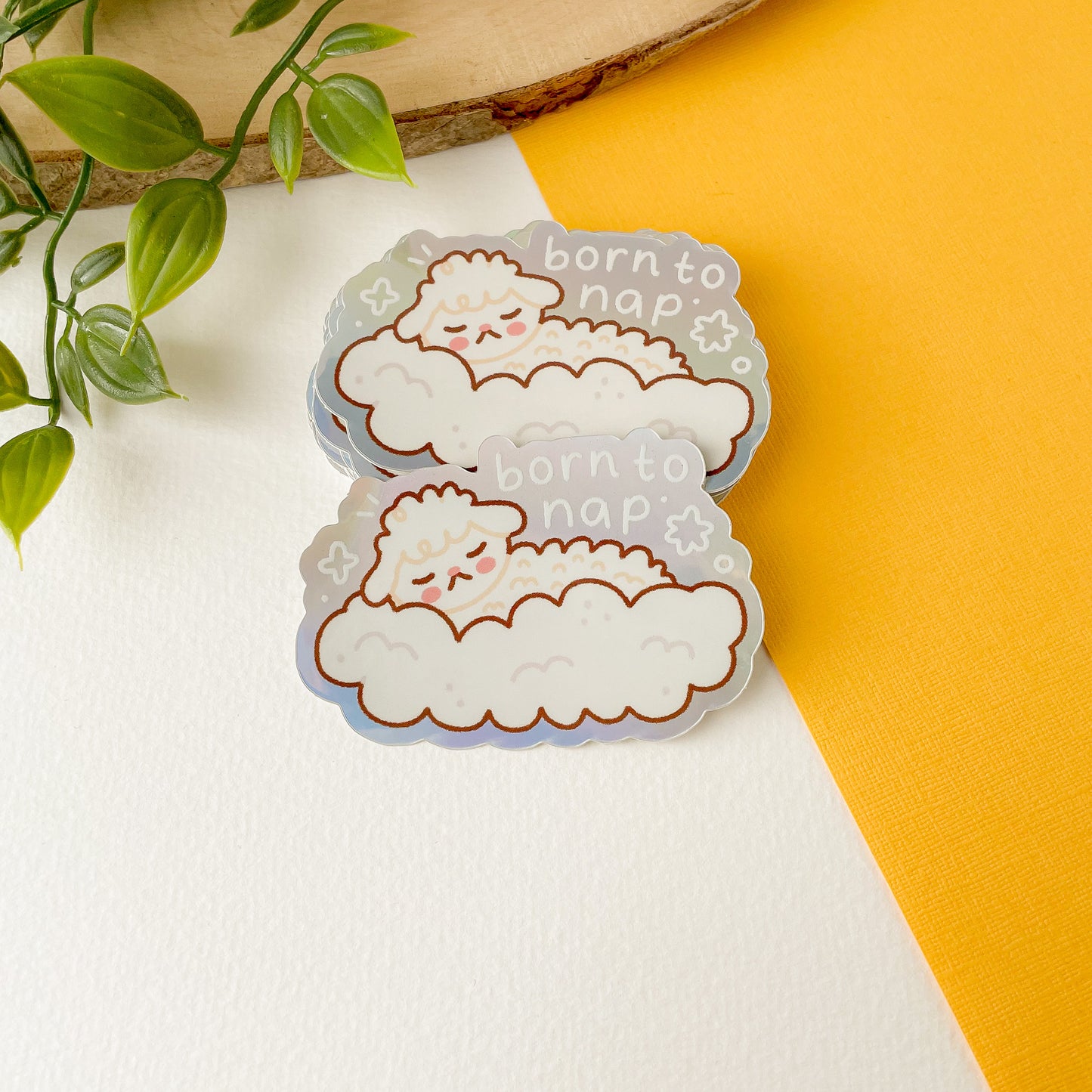 Born to Nap - Iridescent Sticker
