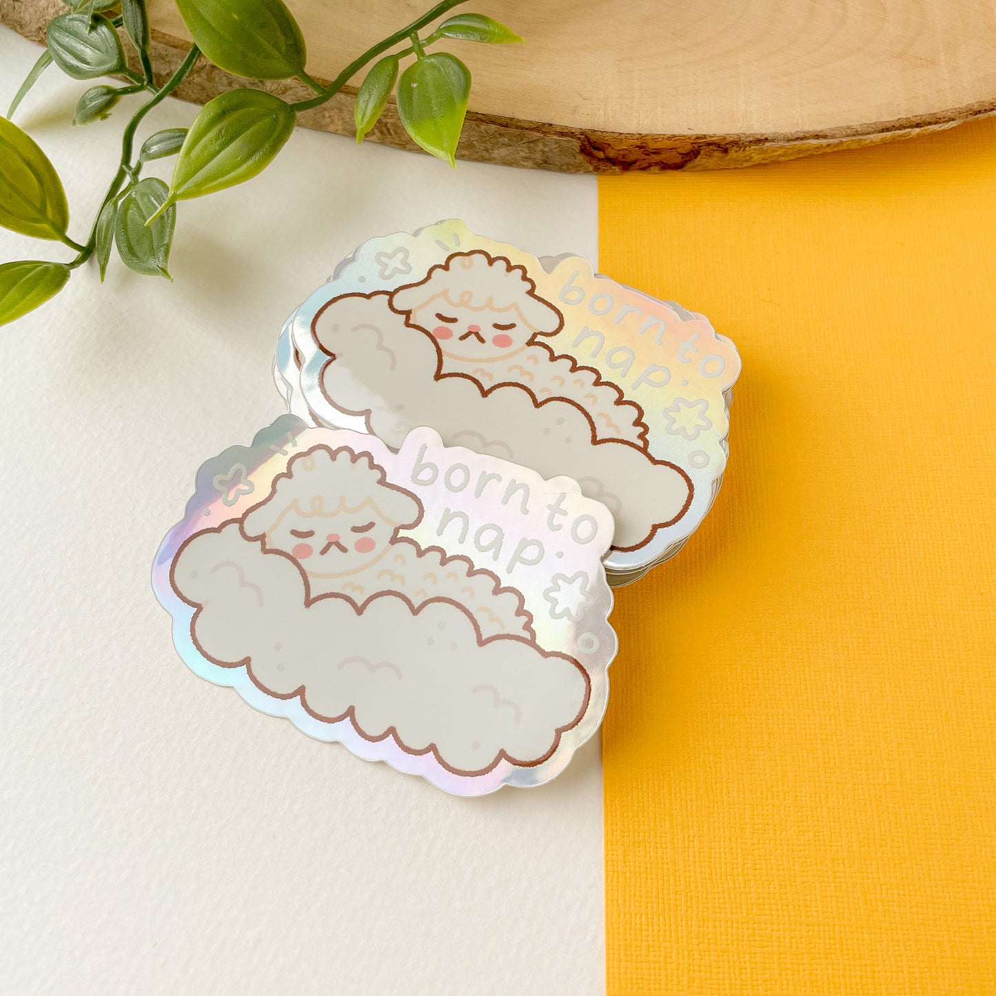 Born to Nap - Iridescent Sticker