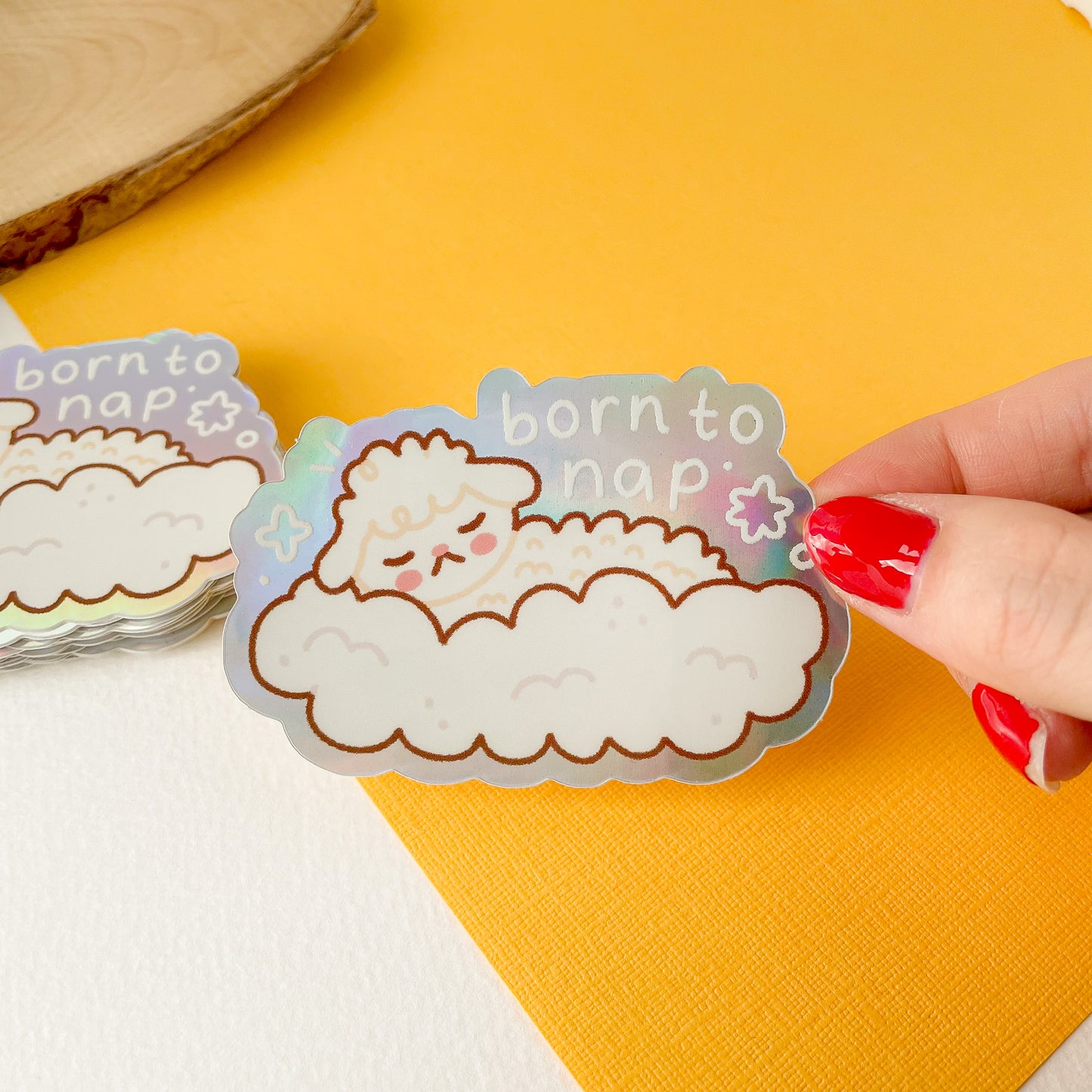 Born to Nap - Iridescent Sticker