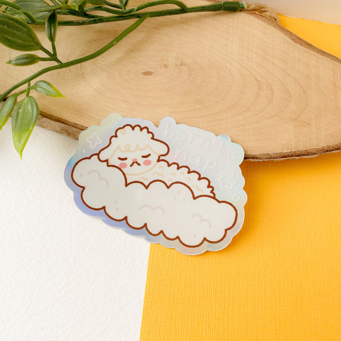 Born to Nap - Iridescent Sticker