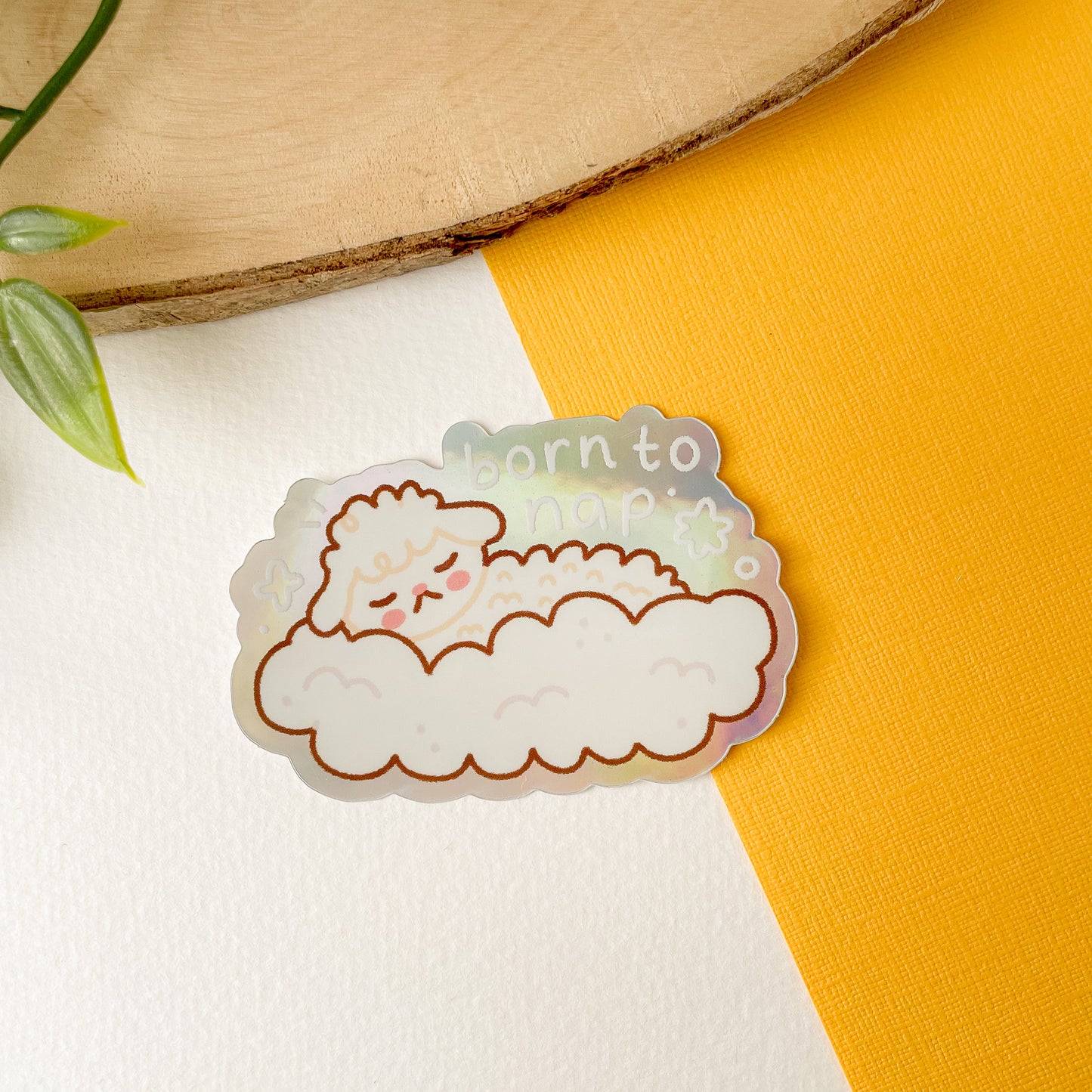 Born to Nap - Iridescent Sticker