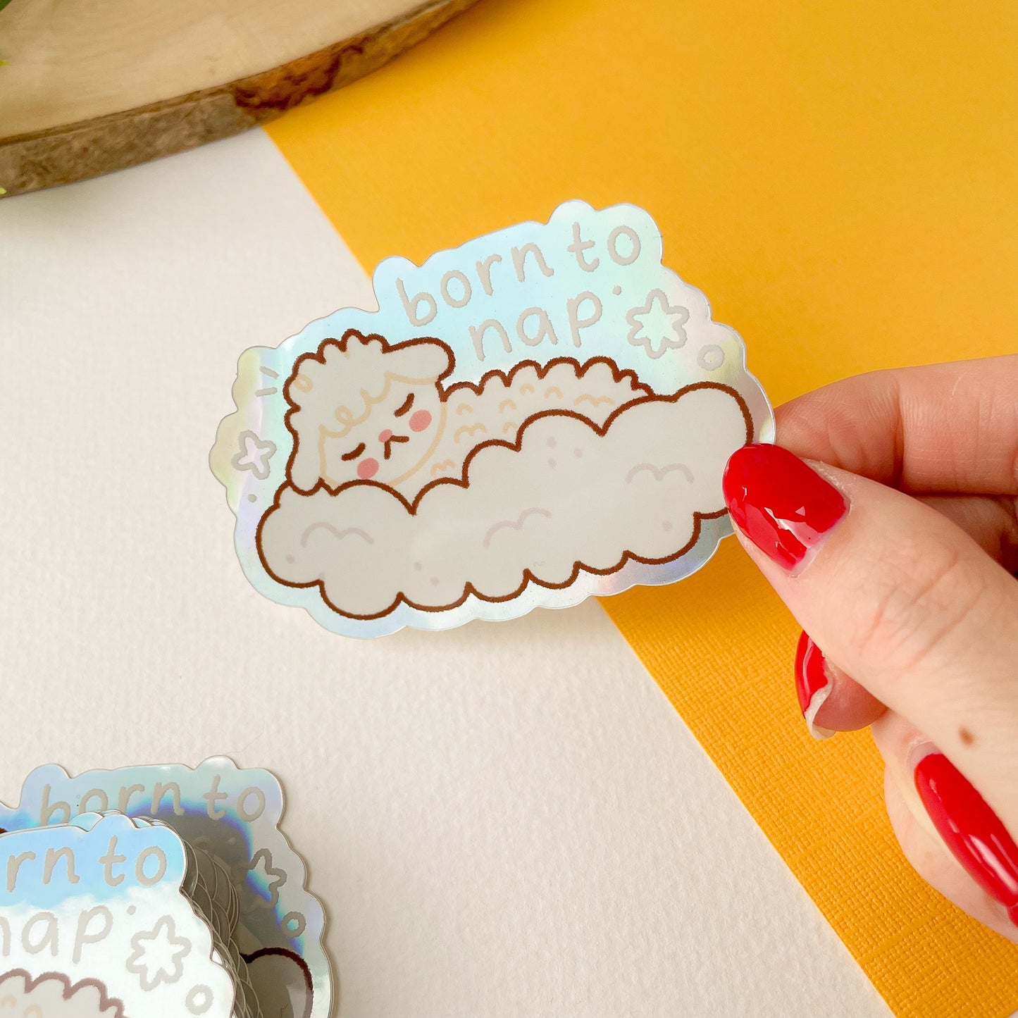 Born to Nap - Iridescent Sticker