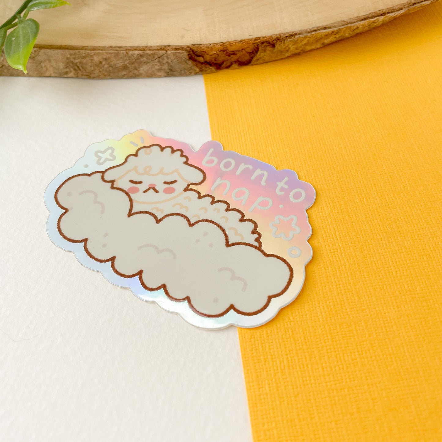 Born to Nap - Iridescent Sticker