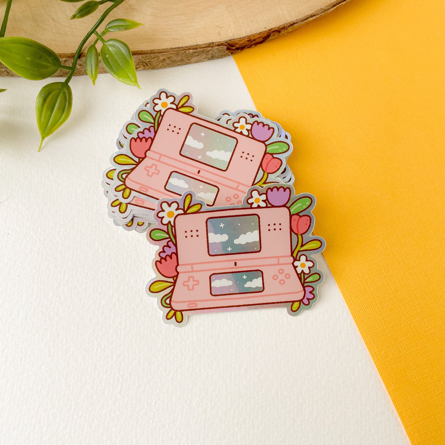 Pink DS - Iridescent Sticker