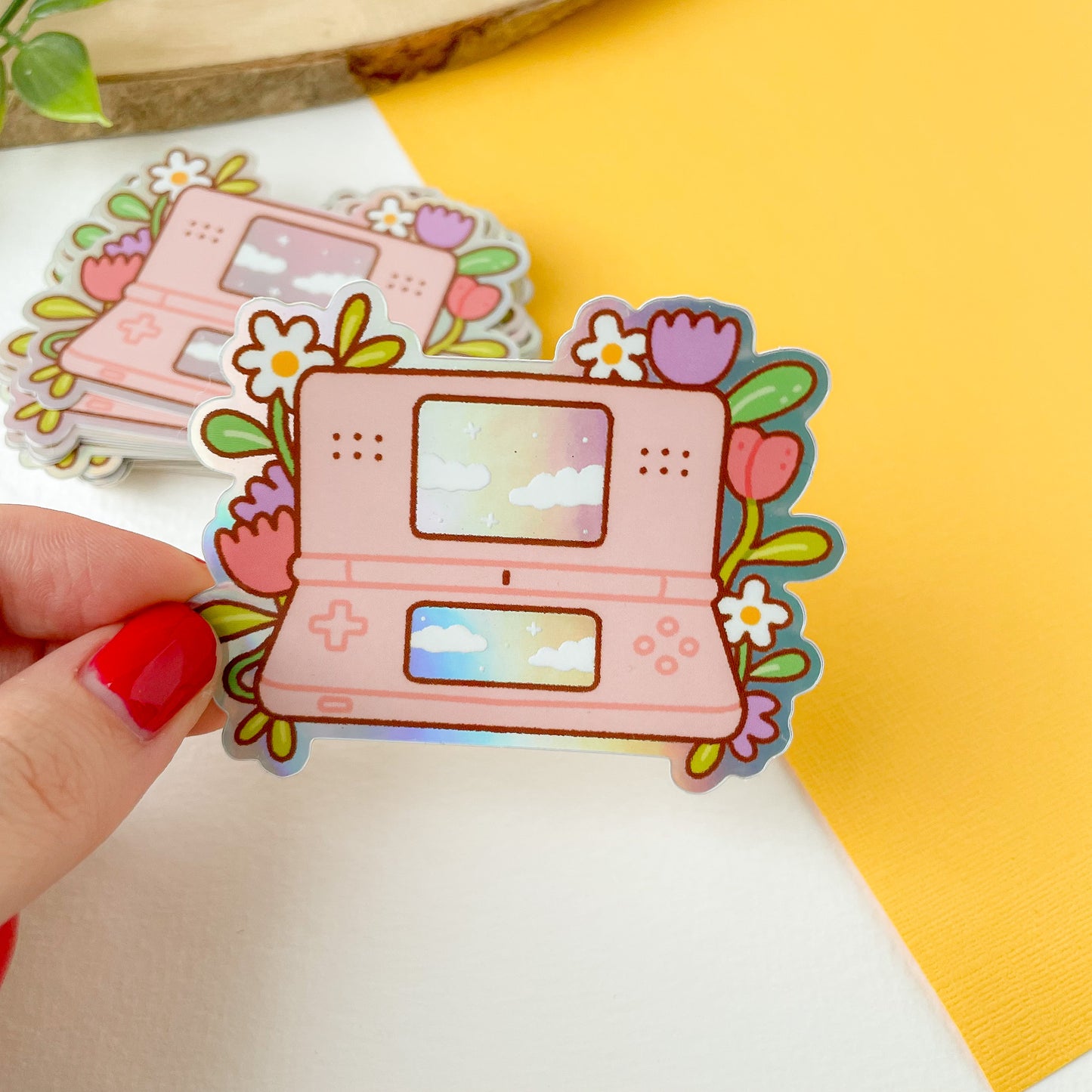 Pink DS - Iridescent Sticker