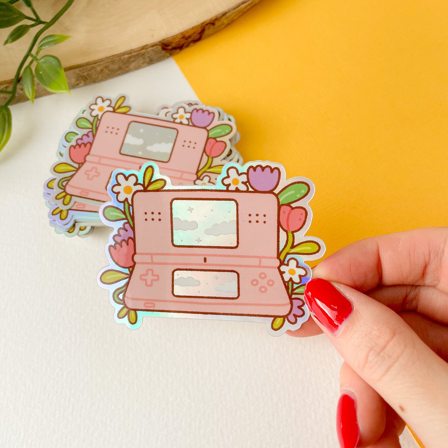 Pink DS - Iridescent Sticker