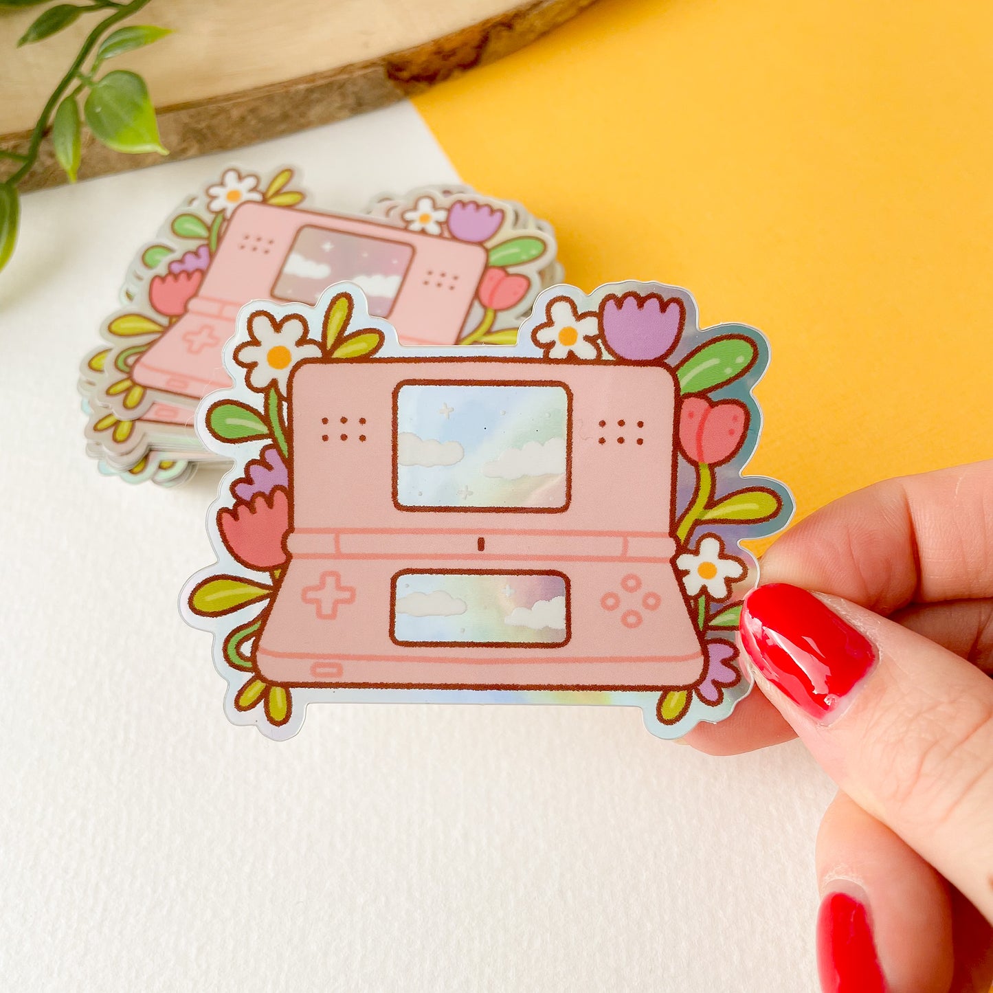 Pink DS - Iridescent Sticker