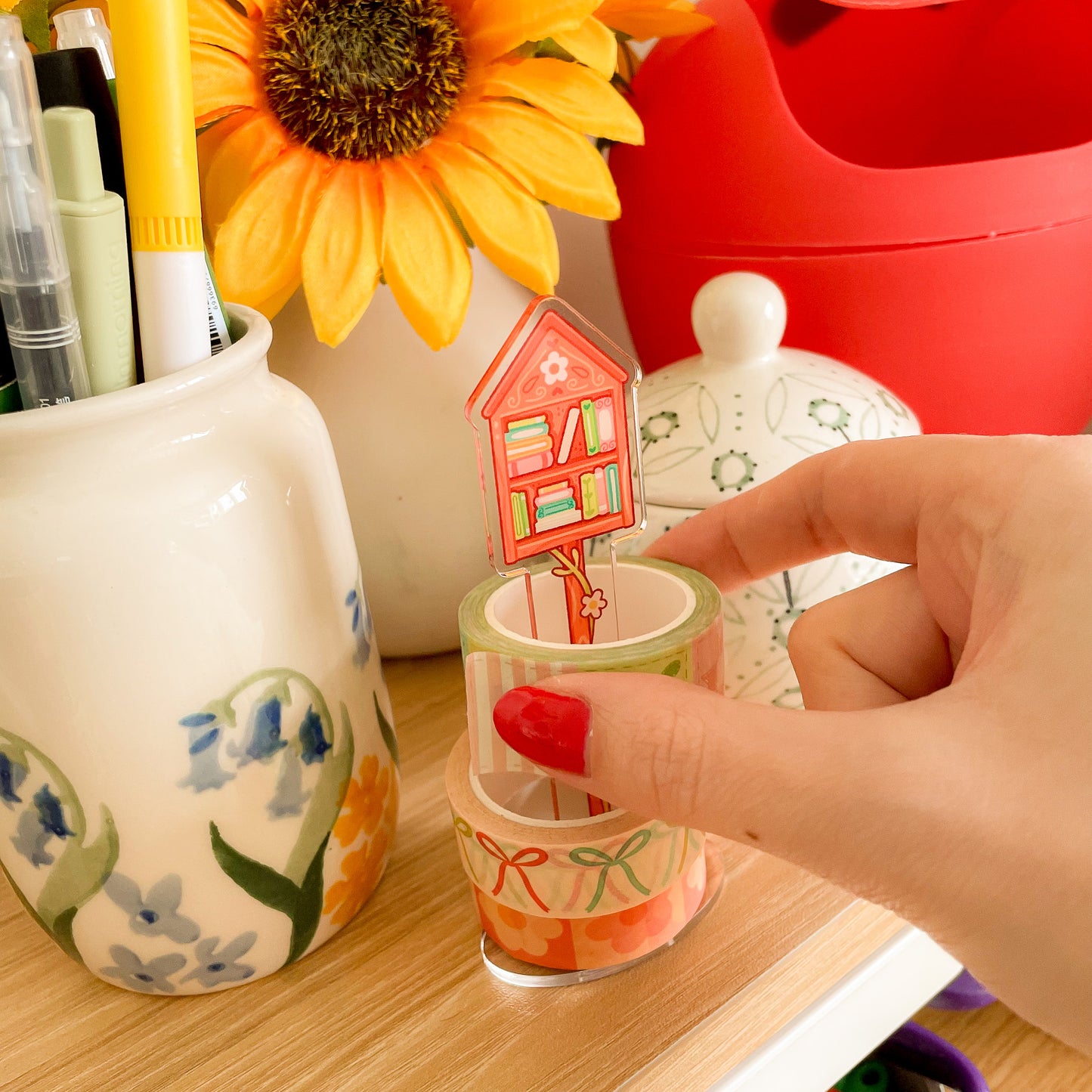 Tiny Library - Acrylic Washi Stand
