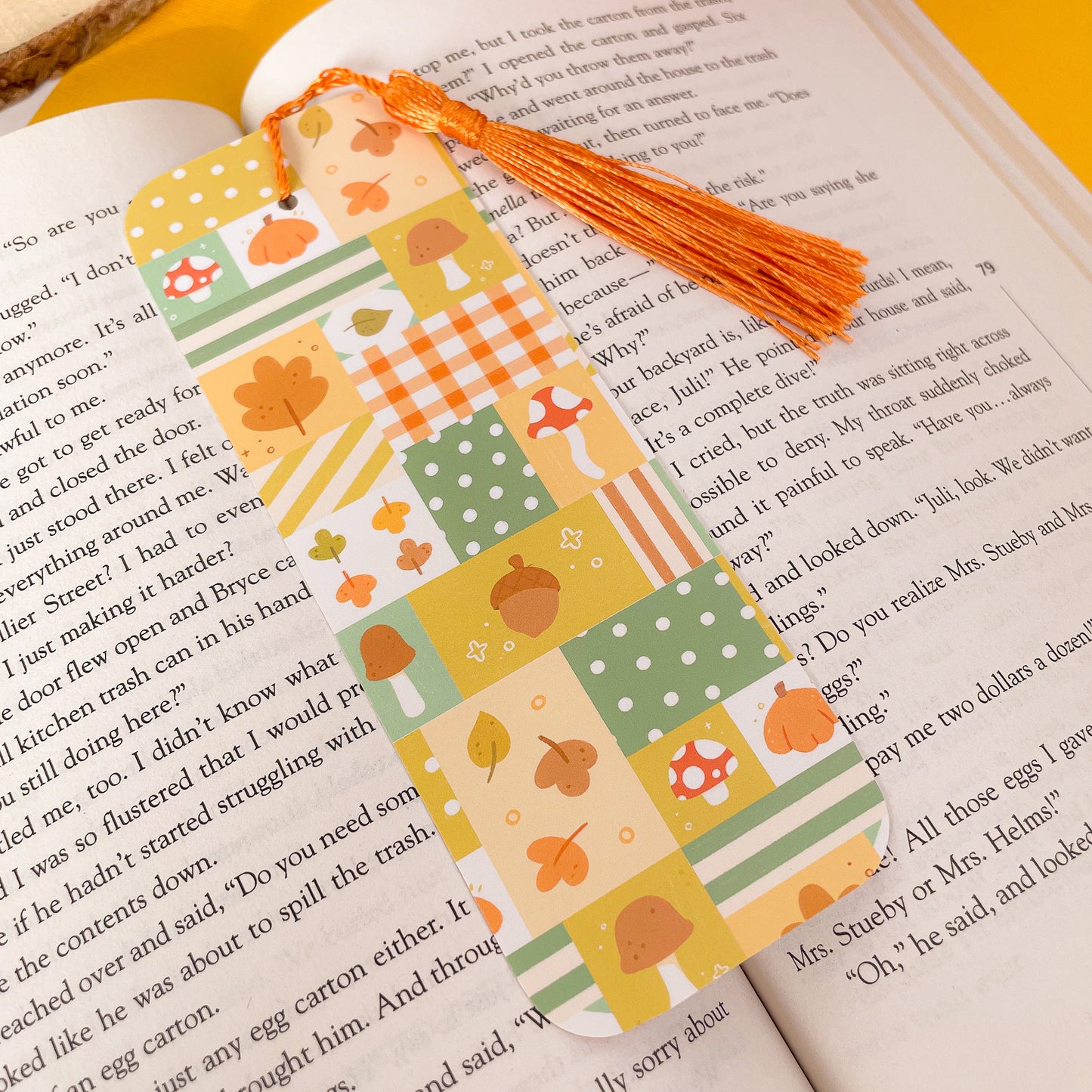 Cozy Patchwork Bookmark