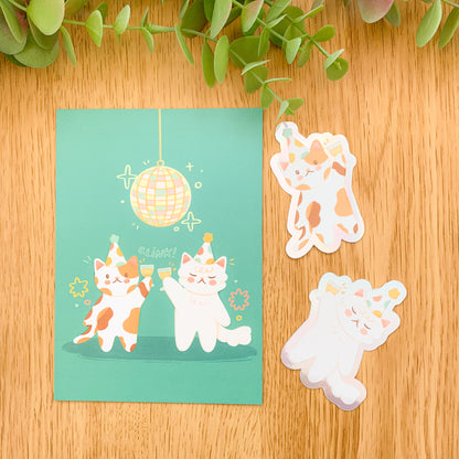 Party Cats (May 22) Limited Edition Patreon Mushy Mail Bundle