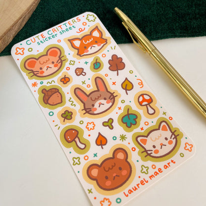 Cute Critters - Mini Sticker Sheet