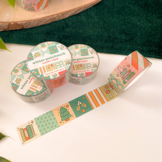 Winter Patchwork - Chunky Washi Tape