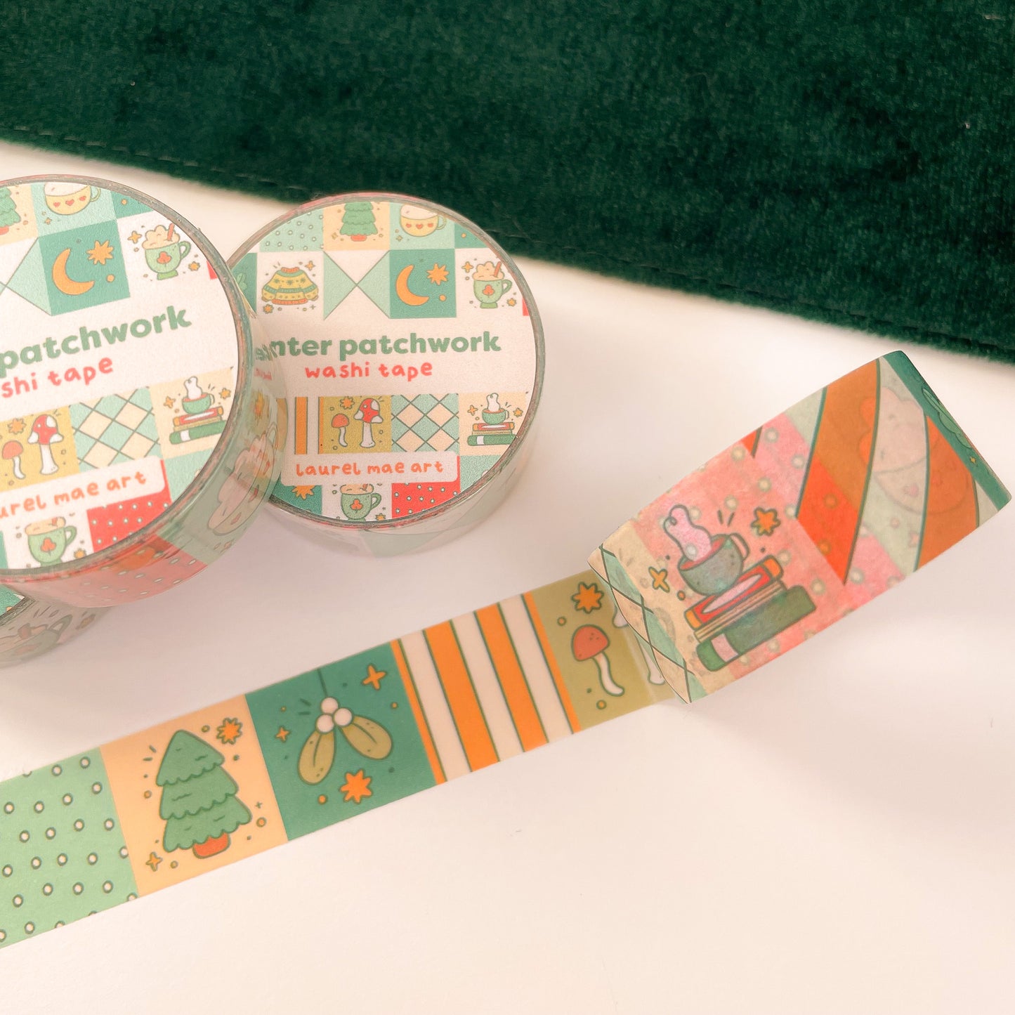 Winter Patchwork - Chunky Washi Tape